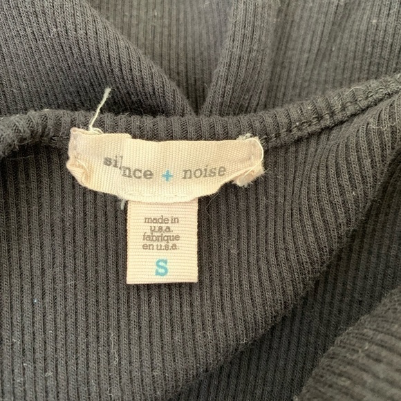 Silence + Noise Side Lace Ribbed Tank Dress Size Small Black - Picture 5 of 14